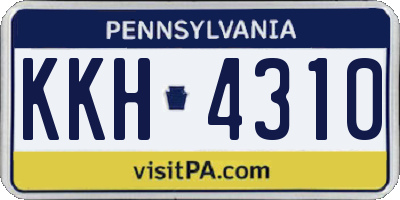 PA license plate KKH4310