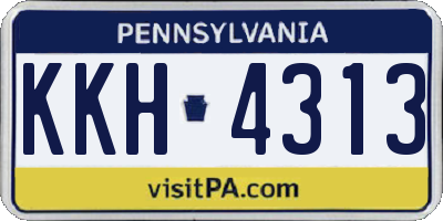 PA license plate KKH4313