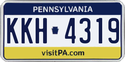 PA license plate KKH4319