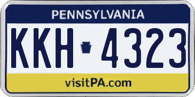 PA license plate KKH4323