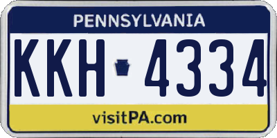 PA license plate KKH4334