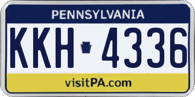 PA license plate KKH4336