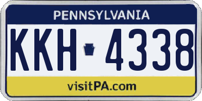 PA license plate KKH4338