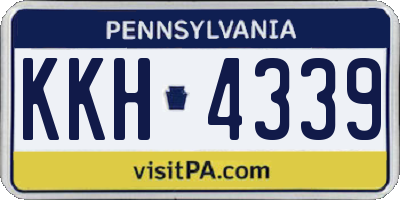 PA license plate KKH4339