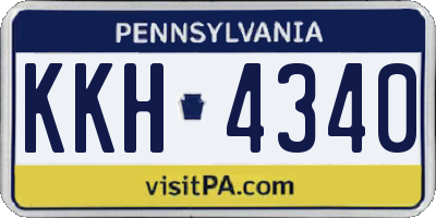 PA license plate KKH4340