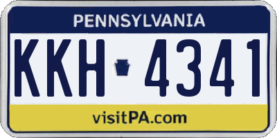 PA license plate KKH4341