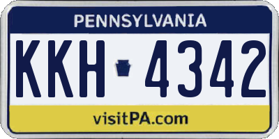 PA license plate KKH4342