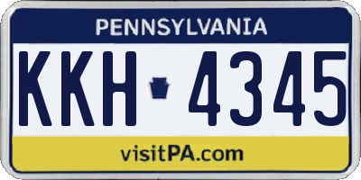 PA license plate KKH4345