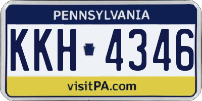 PA license plate KKH4346