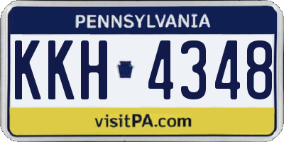 PA license plate KKH4348