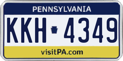 PA license plate KKH4349