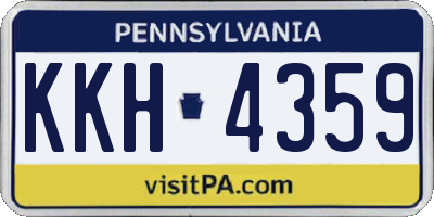 PA license plate KKH4359