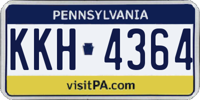 PA license plate KKH4364