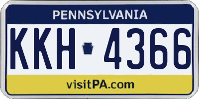 PA license plate KKH4366