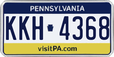 PA license plate KKH4368
