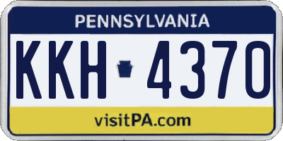 PA license plate KKH4370