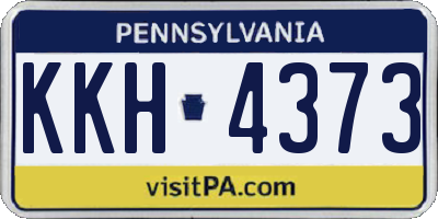 PA license plate KKH4373