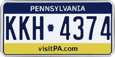 PA license plate KKH4374