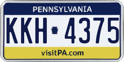 PA license plate KKH4375
