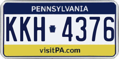 PA license plate KKH4376