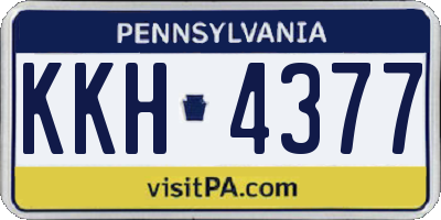 PA license plate KKH4377