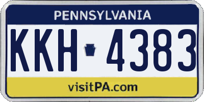 PA license plate KKH4383