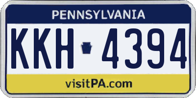 PA license plate KKH4394