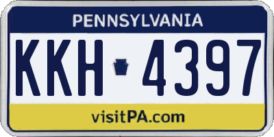 PA license plate KKH4397