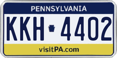PA license plate KKH4402