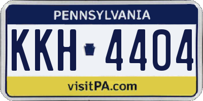 PA license plate KKH4404
