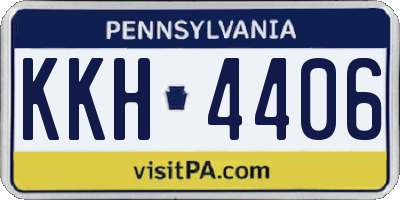 PA license plate KKH4406