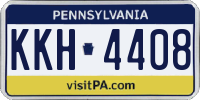 PA license plate KKH4408