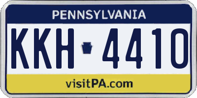 PA license plate KKH4410