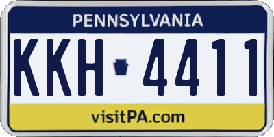 PA license plate KKH4411