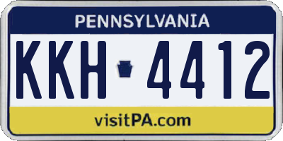 PA license plate KKH4412