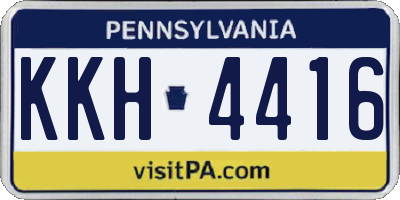 PA license plate KKH4416