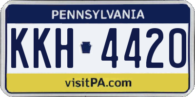 PA license plate KKH4420