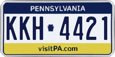 PA license plate KKH4421