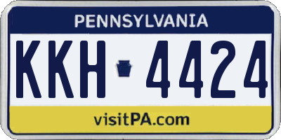 PA license plate KKH4424