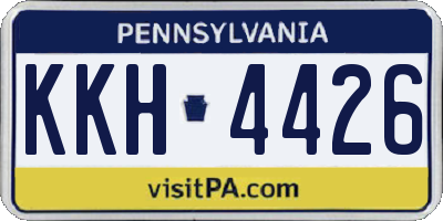 PA license plate KKH4426