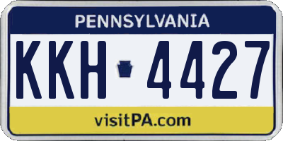 PA license plate KKH4427