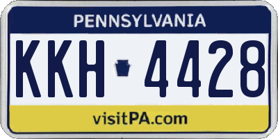 PA license plate KKH4428