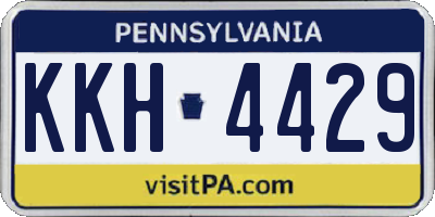 PA license plate KKH4429