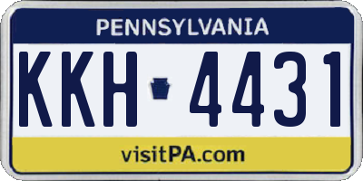 PA license plate KKH4431