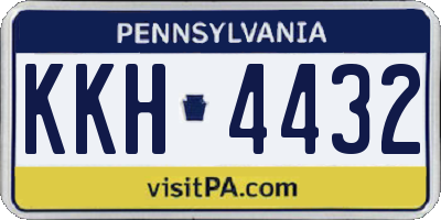 PA license plate KKH4432