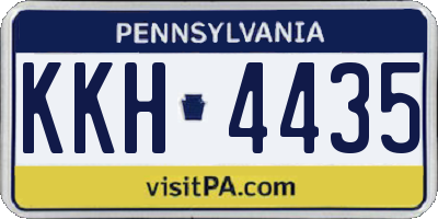 PA license plate KKH4435