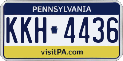 PA license plate KKH4436
