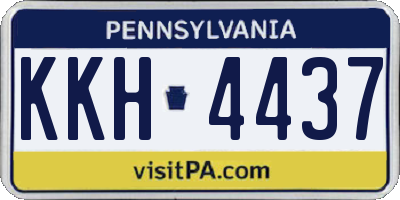 PA license plate KKH4437