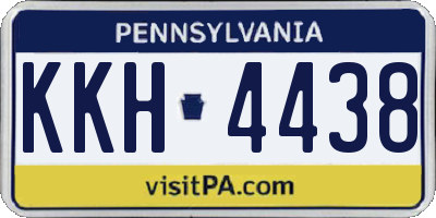 PA license plate KKH4438