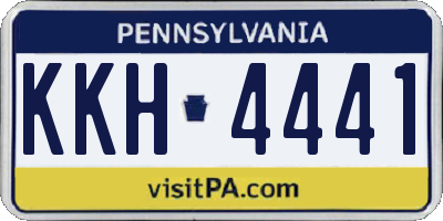 PA license plate KKH4441